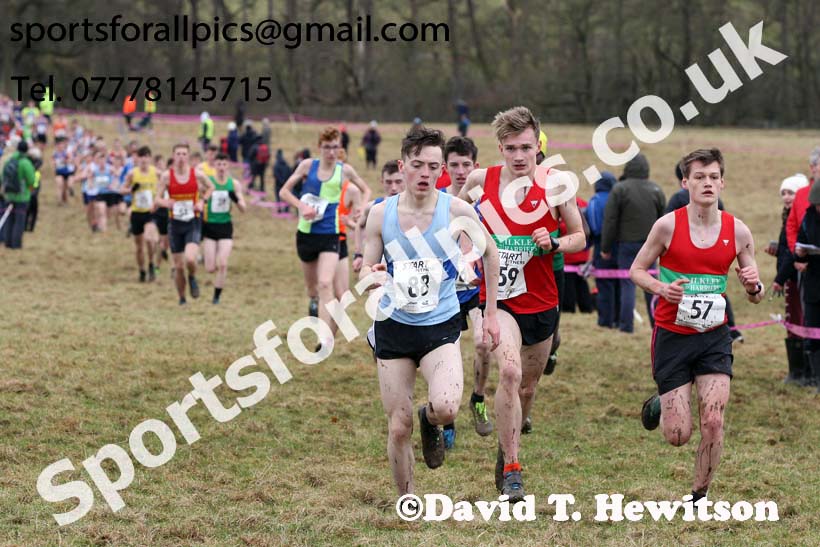 Mens under-17s, 2018 Northern Cross Country Champs., Harewood House, Leeds. Photo: David T. Hewitson/Sports for All Pics